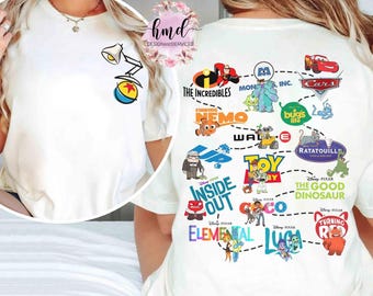 Koszulka z filmami Disney Pixar, Rodzinna wycieczka do Disneyland Resort, Impreza Pixar Fest Pals Playtime Party 2025, Monster Inc, W głowie się nie mieści, Koszulka Toy Story Land