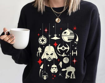 Cute Darth Vader Stormtrooper Galactic Empire Ornaments Shirt, Funny Star Wars Christmas T-shirt, Disney Holiday Tee, Disneyland Trip Gift