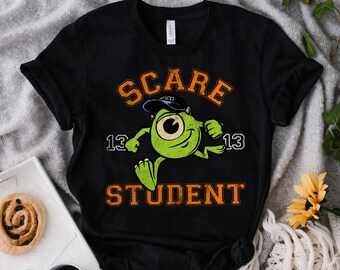 Retro Disney Pixar Monsters University Mike Wazowski Student Shirt, Magic Kingdom Unisex T-shirt Family Birthday Gift Adult Kid Toddler Tee