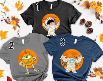 Disney Monster Inc Uniwersytet Potworny Boo Mike Sulley Mumia Halloween Disney Grupa Dopasowana Koszulka Koszulka unisex Koszulka dziecięca Koszulka prezent