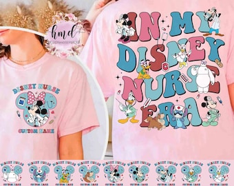 Personalized In My Disney Nurse Era T-shirt, Mickey Minnie Stitch Dog Baymax Nurse Tee, Nursing School Student Gift, Happy Nurse's Day 2026