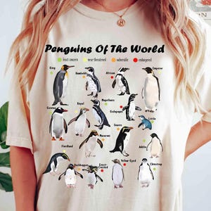 Cute Penguins Of The World Shirt, Unisex T-shirt Family Birthday Gift Adult Kid Toddler Tee, Penguin Lover Happy Penguin Awareness Day Tee