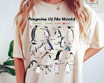 Cute Penguins Of The World Shirt, Unisex T-shirt Family Birthday Gift Adult Kid Toddler Tee, Penguin Lover Happy Penguin Awareness Day Tee
