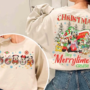 2-sided Mickey & friends Very Merrytime Cruises 2025 Christmas Shirt, Disney Wish Fantasy Magic Wonder, Mickey&#39;s Very Merry Xmas Party Tee