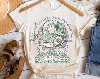 Retro Disney Pixar Toy Story Buzz Lightyear Space Ranger Portrait Shirt, Unisex T-shirt Family Birthday Gift Adult Kid Toddler Tee