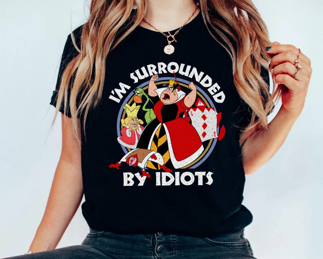 Retro Disney Alice in Wonderland Villains Queen of Heart Surrounded by ...