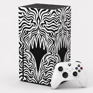 炎と波のMTG風Xbox Series Xスキン | ファンタジーエレメンタルコンソールラップ