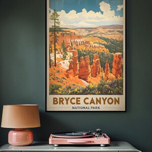Bryce Canyon National Park Digital Print – Vintage Travel Poster Style Wall Art – Retro Landscape Print – Instant Download
