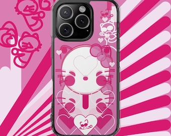 Decoden mobilskal, Hello Kitty och Atomic Cat, för Frutiger Aero och Gyaru