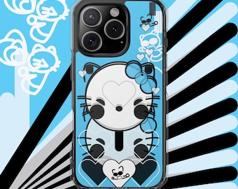 Decoden phone case, Hello kitty and Atomic cat, For Frutiger aero and Gyaru