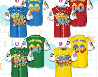 Personalized Back To School Baseball Jersey, Custom Name, Number & Grade School Jersey, Baseball Uniform For Kids And Adult Baseball Lovers