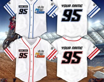 Personalized Name Pit Crew Baseball Jersey, Custom Racing Team Jersey, Matching Family Motocross Shirt, Racing Team Outfit For Baseball Fans