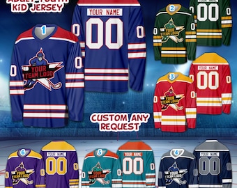 Personalized Name Number Ice Hockey Jersey, Custom Color Hockey Shirt, Hockey Team Jersey Game Day Outfit For Hockey Fan Hockey Lover Family