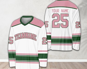Personalized Name Sorority Ice Hockey Jersey, Custom Color Sorority Sisters Hockey Shirt, College Big Little Hockey Jersey For Hockey Fans