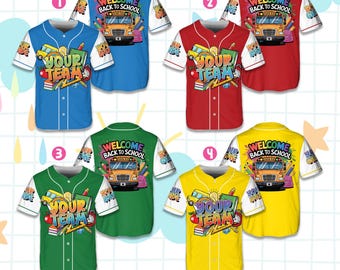 Personalized Back To School Baseball Jersey, Custom Name & Grade School Jersey, Baseball Uniform For Teachers, Kids, Adults Baseball Lovers