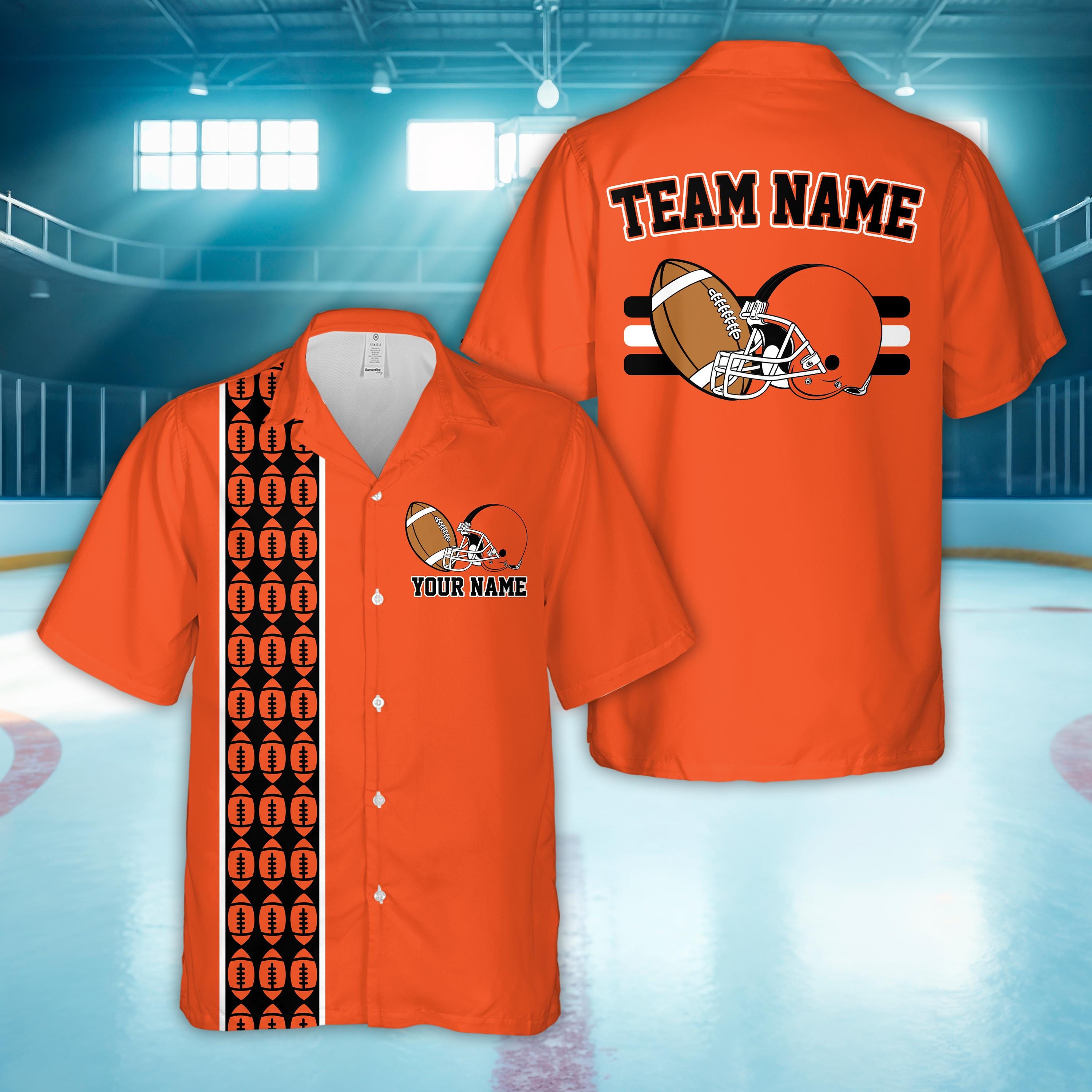 Custom Hawaiian Shirts For Men Short Sleeve Football Summer Name Number