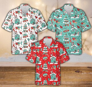 Camisa Havaiana De Natal Masculina - Estampa Engraçada E Temática