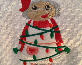 Mrs. Claus kitchen towel, Christmas towel