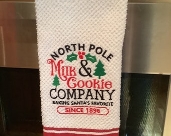 Kitchen towel, Christmas towel,embroidered towel