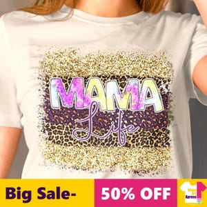 Mamá vida Día de la Madre PNG, patrón con temática de letras PNG, Mamá Preppy Png, Flor de Mamá PNG, Regalo para mamá PNG, Tía, Nana, Mimi