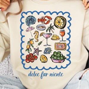 Dolce Vita Summer Vibes Png Italy Trendy Beach Png Mediterranean Summer Sublimation Shirt Vacation Sea Sardines Png Coastal Aesthetic Png