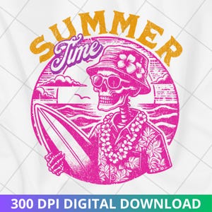 Summerween Sublimation PNG Design Skeleton Horror Png Cute Funny Halloween Png Summer Horror Spooky Halloween Summer Trendy Beach Witch png
