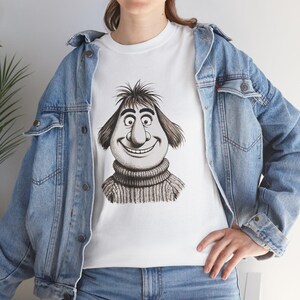 T-shirt personnage fantaisiste - T-shirt amusant, cadeau pour des amis, tenue décontractée, cadeau d'anniversaire, mode unique