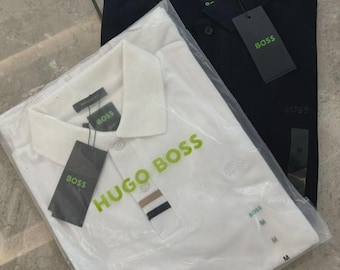 HUGO BOSS Cotton Blend Polo Shirt: Men's Designer Tee, 4xl