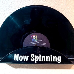 Vinyl record shelf, now playing record display,  vinyl record holder, record display