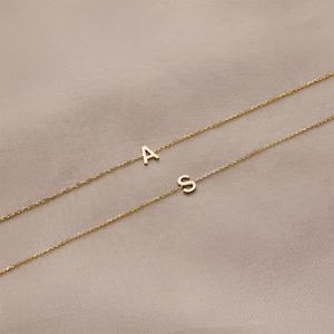 Pulsera con inicial bañada en oro de 14 quilates, joyería personalizada, hecha a mano, pulsera de oro, pulseras minimalistas, vintage, antideslustre, estética