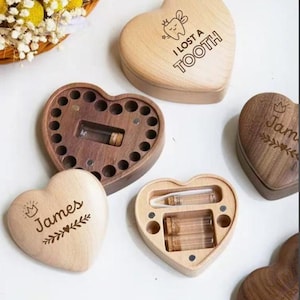 Caja personalizada para el Hada de los Dientes, caja de madera con grabado de pelo de bebé y biberón, recuerdo para el diente de leche, regalo para el primer cumpleaños del Hada de los Dientes.