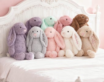 Personalized Embroidered Bunny for Baby, Custom Name Baby Shower Gift, Flower Girl Gift,Monogrammed Bunny Rabbit,Easter Bunny Gift