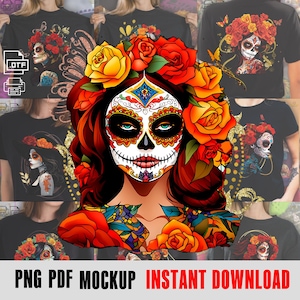 Catrina Donna coraggiosa, vivace e combattente. x 10 disegni PNG con sfondo trasparente, perfetti come regalo per la festa della donna.