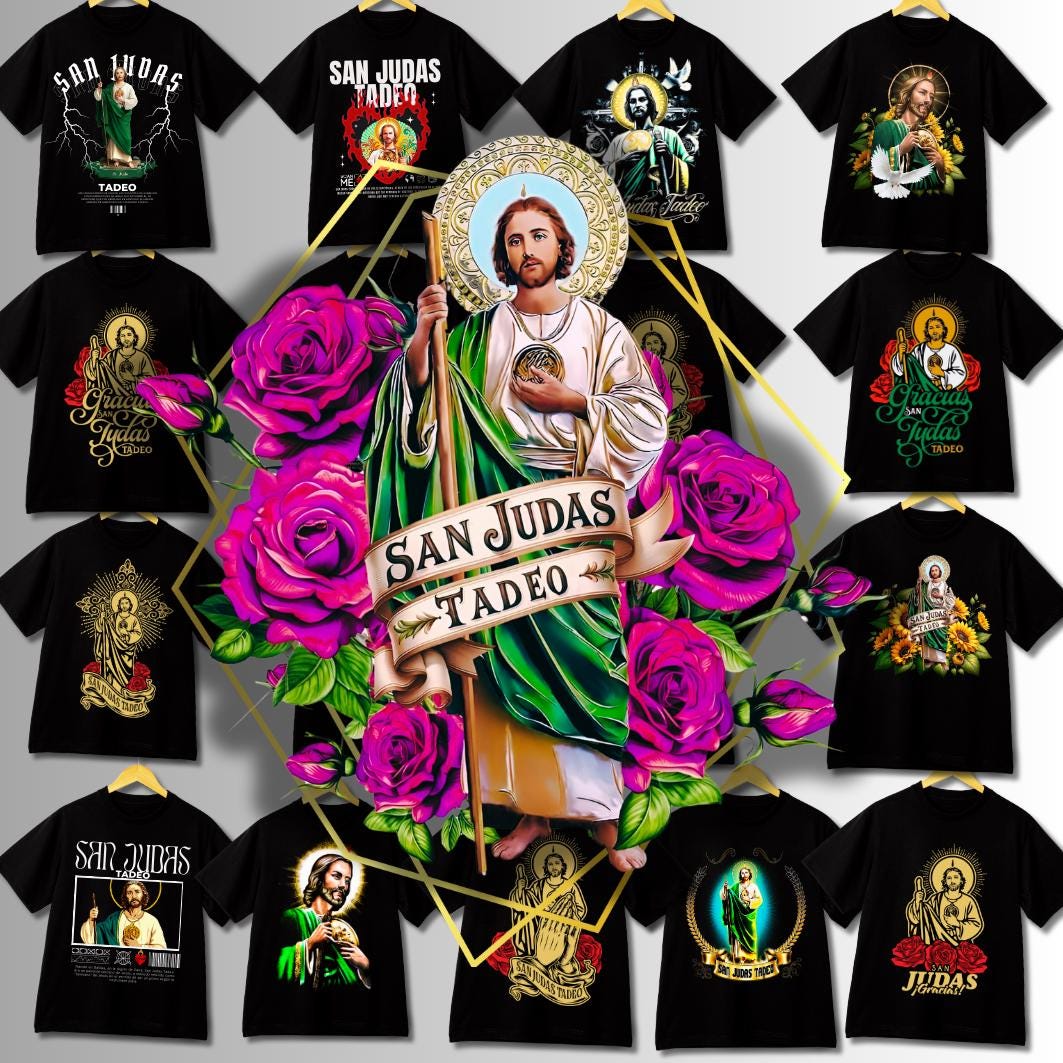 Saint Jude Thaddeus, Saint Jude Thaddeus designs x 30 png transparent background for DTF