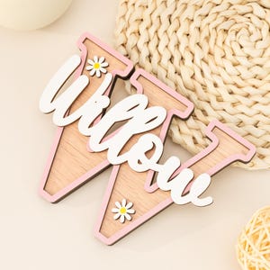 Custom Baby Name Sign, Nursery Door Sign, Baby Girl Sign, Kid Name Plaque, Newborn Gift, Baby Name Announcement Sign, Personalized Baby Gift