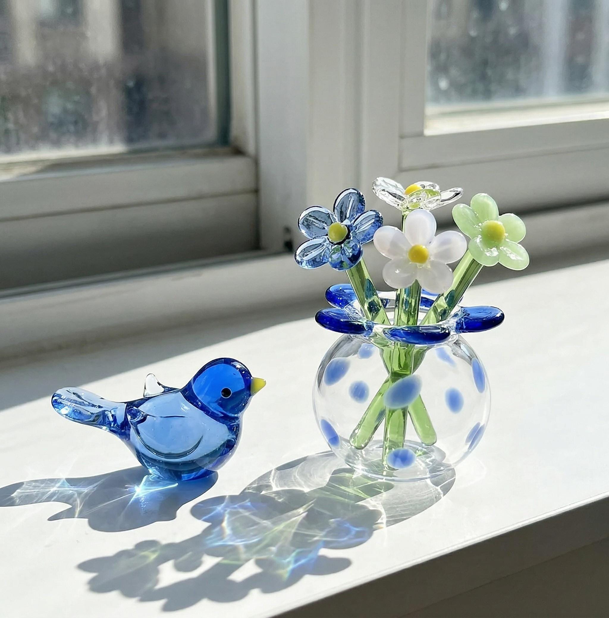 ガラスの鳥の置物 - Etsy 日本