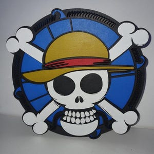 Piratenschädel-Design - One Piece - Svg Ai Jpeg Png Pdf - Vektor mit Ebenen - Cricut - Sofort-Download - Manga - Druckbarer Totenkopf