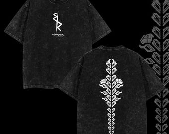 Vintage Washed Spine Tee, TLiberty Video Game Merch Metalhead Fan Gift
