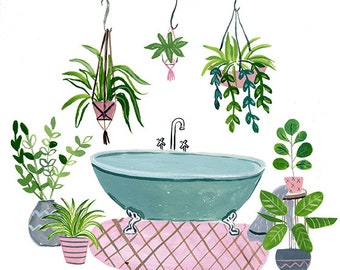 House Plants in Bathroom