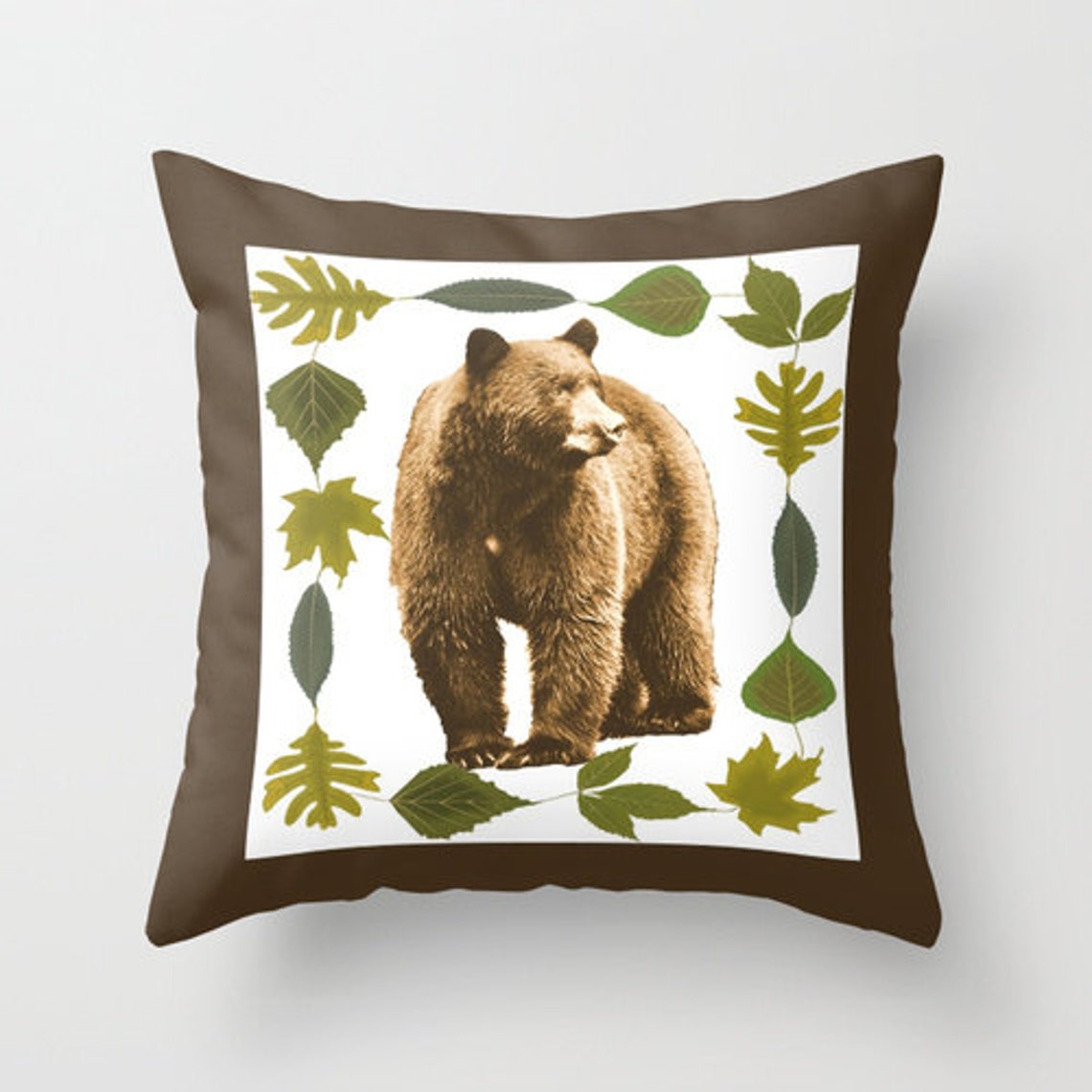 Black Bear Pillow Cover Throw Pillow Rustic Home Decor | Etsy