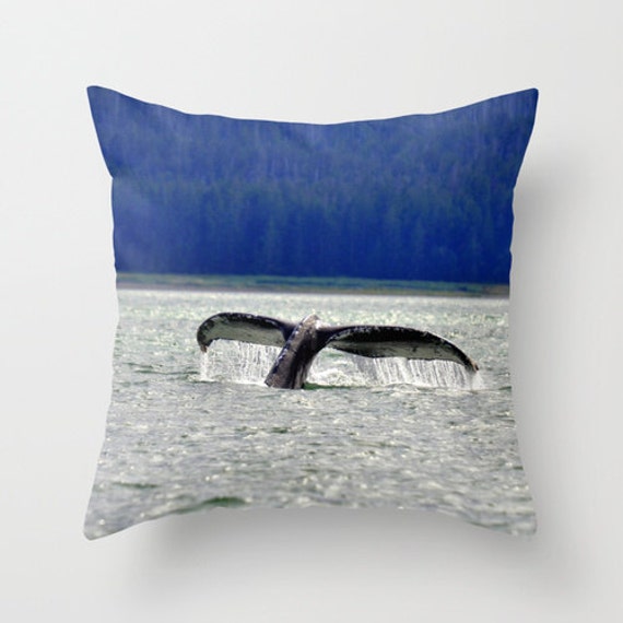 Humpback Whale Tail Pillow Throw Pillow Rustic Decor Cabin Etsy