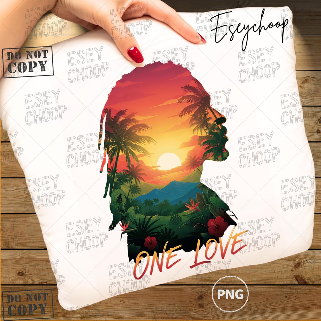 Sunset Rasta One Love Sublimation PNG, Tropical Sunset Silhouette Design, Rasta ...
