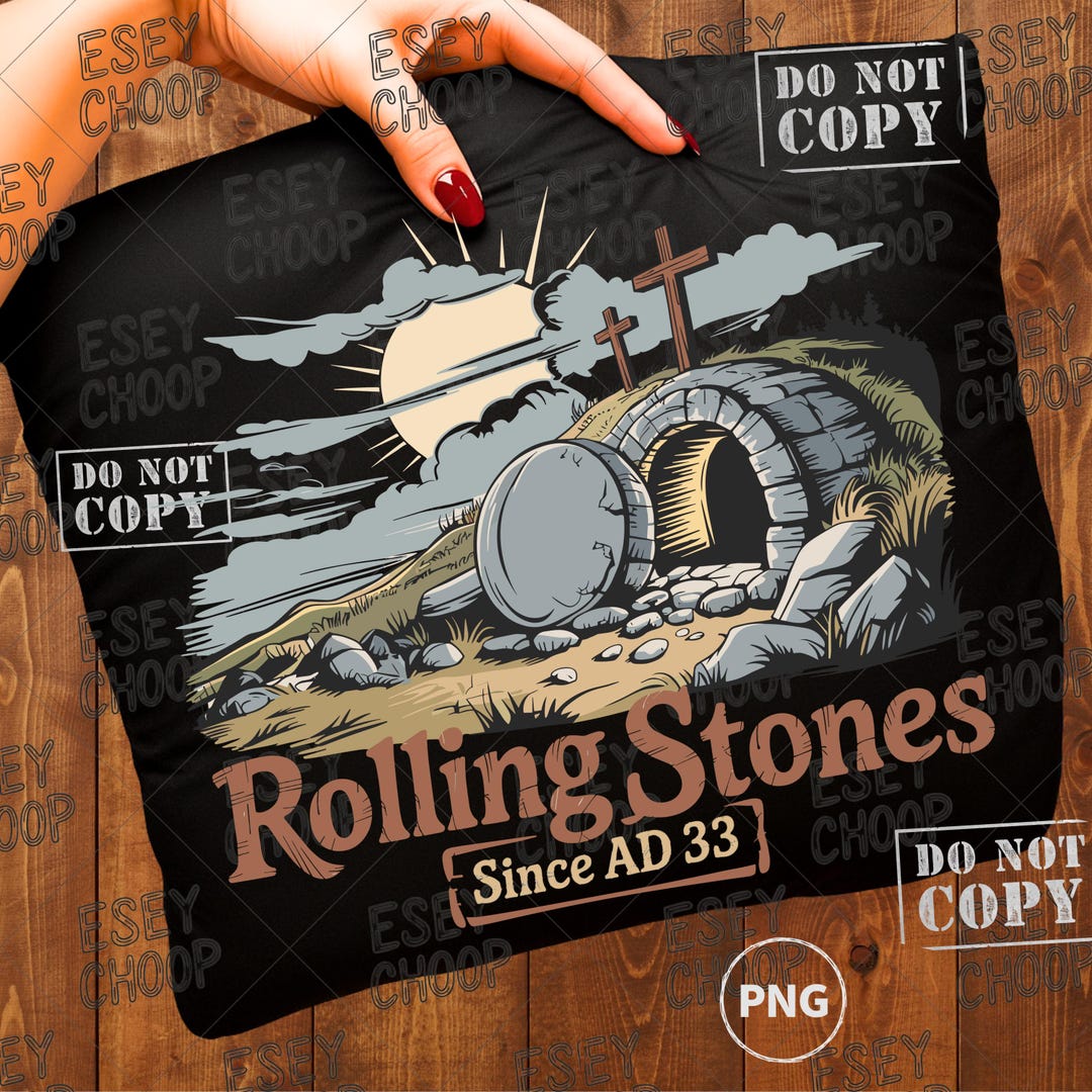 Christian Easter Rolling Stones PNG | He is Risen Sublimation Design ...