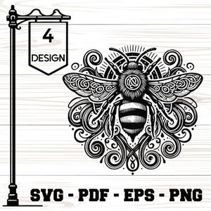 Honey Bee SVG: Unique Design for Sublimation & Engraving (Digital Download)