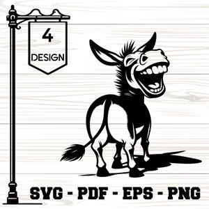 Funny Donkey SVG - Perfect for Sublimation, Sticker Cutting, T-Shirt Printing & More | High-Quality Digital File for DIY Projects