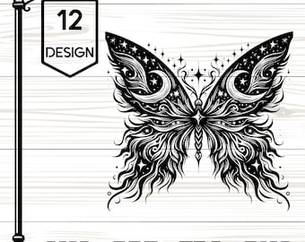 Butterfly SVG, Engraving File for Laser Machines, Clipart for Cricut, Sublimation