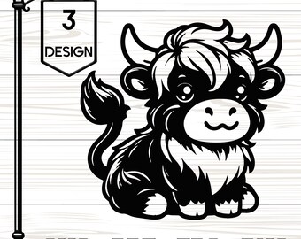 Highland Cow SVG: Rustic Farmhouse Decor (Digital Download)