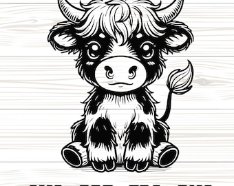 Bébé vache SVG, fichier de gravure pour Machines laser, des cliparts pour Cricut, sublimation