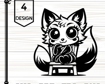 Kitsune Fox SVG, gravyrfil för lasermaskiner, clipart för Cricut, sublimering