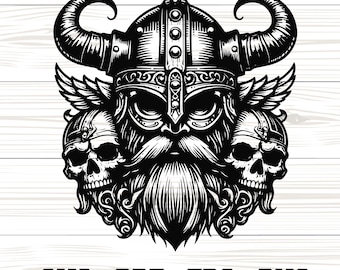 Viking Skull SVG, Engraving File for Laser Machines, Clipart for Cricut, Sublimation